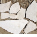 white irregular shaped quartzite